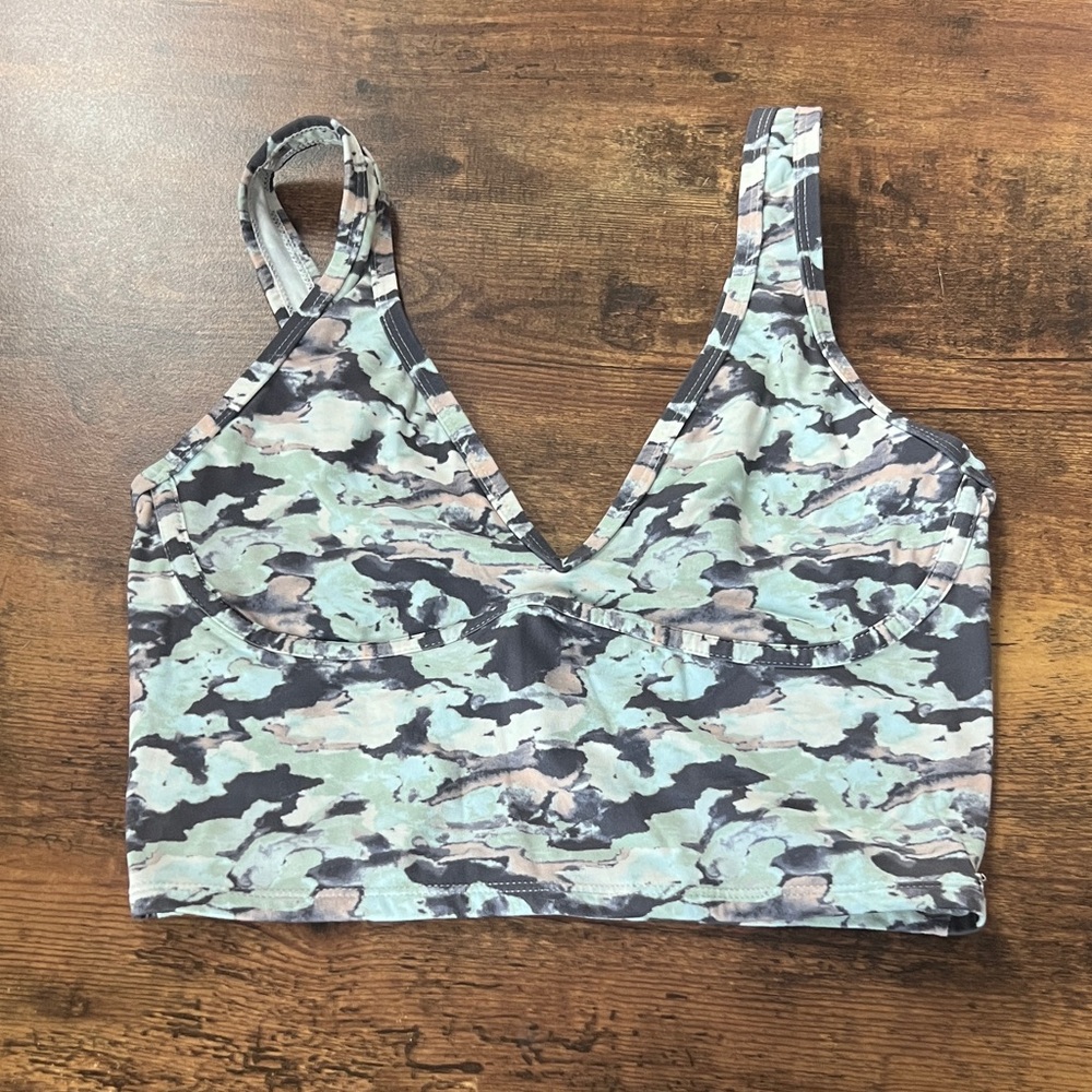 Steve Madden Multi-Color Camouflage Sports Bra
